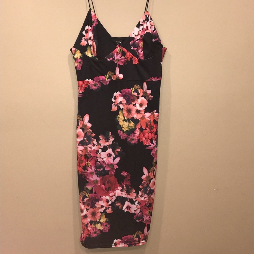 Strappy floral mini /midi dress